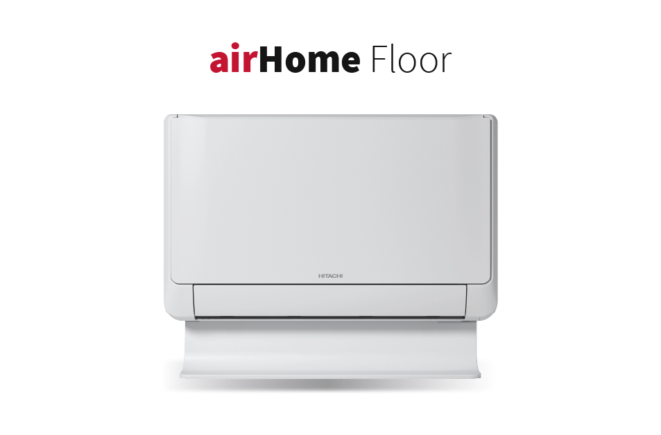 Console airHome Floor Hitachi — soufflage par le bas pour chambres et toits cathédrale